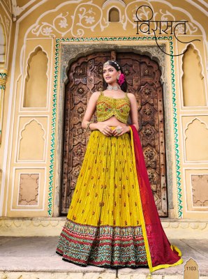 Titliya by Virasat heavy pure chinon embroidered digital printed lehenga choli catalogue lehenga choli catalogs