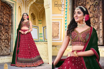 Titliya by Virasat heavy pure chinon embroidered digital printed lehenga choli catalogue lehenga choli catalogs