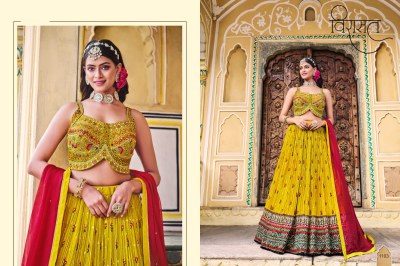 Titliya by Virasat heavy pure chinon embroidered digital printed lehenga choli catalogue lehenga choli catalogs