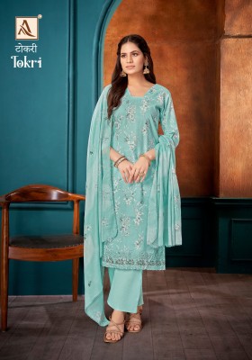 Tokri by Alok suit pure cambric floral printed unstitched dress material catalogue at low rate salwar kameez catalogs