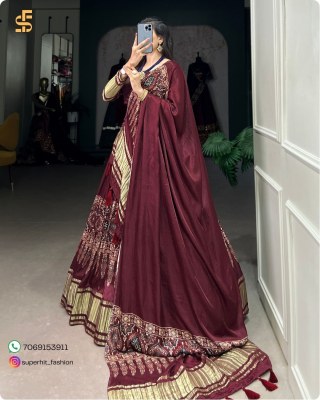 Traditional Elegance with a Modern Twist Gaji Silk Lehenga Choli Digital Print Perfection with Lagadi Patta Unstitched Blouse Wholesale lehenga choli