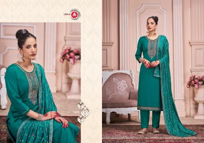 Tripal A by Keerat vol 5 Pure Jam Cotton With Heavy Work unstitched dree material catalogue salwar kameez catalogs