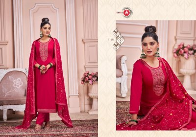 Tripal A by Keerat vol 5 Pure Jam Cotton With Heavy Work unstitched dree material catalogue salwar kameez catalogs