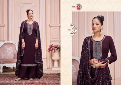 Tripal A by Keerat vol 5 Pure Jam Cotton With Heavy Work unstitched dree material catalogue salwar kameez catalogs