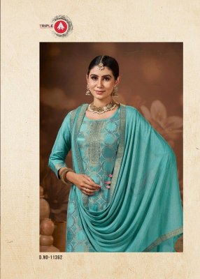 Triple A present Payal vol 3 pure muslin self weaving unstitched dress material catalogue at wholesale price Triple A 