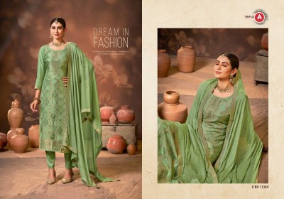 Triple A present Payal vol 3 pure muslin self weaving unstitched dress material catalogue at wholesale price salwar kameez catalogs