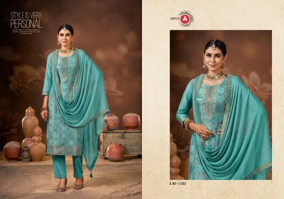 Triple A present Payal vol 3 pure muslin self weaving unstitched dress material catalogue at wholesale price salwar kameez catalogs