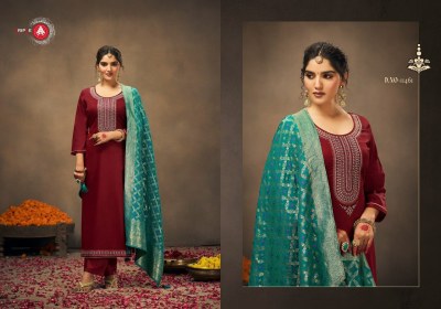 Triple present Verita new designer pure jam cotton work with jarkan work unstitched suit material catalogue at wholesale price salwar kameez catalogs