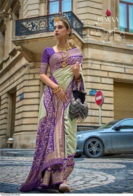Trirath Rewa Patola Vol-5 Mercerizer Sigma Silk Classic Patola Saree with Sambalpuri Pallu And Aqua Finish Wholesale sarees catalogs