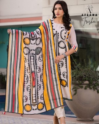 Trisha by Afsana Exclusive Floral printed cotton silk handwork readymade suit catalogue at affordable rate readymade suit catalogs