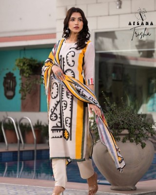 Trisha by Afsana Exclusive Floral printed cotton silk handwork readymade suit catalogue at affordable rate readymade suit catalogs