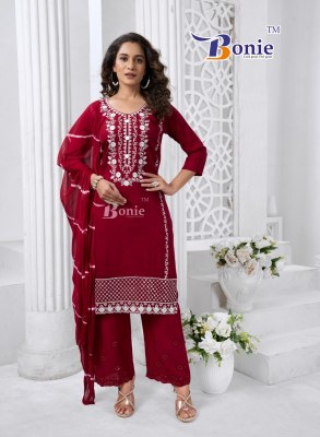 Trishla vol 1 by Bonie Kurti palazo with dupatta with low budget price readymade suit catalogs