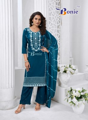 Trishla vol 1 by Bonie Kurti palazo with dupatta with low budget price readymade suit catalogs