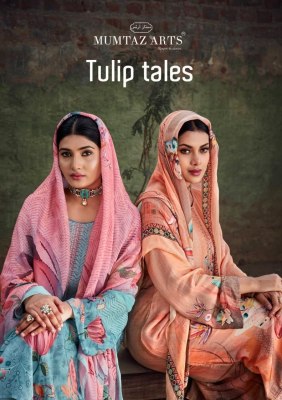 Tulip Tales by Mumtaz arts Pure muslin digital embroidered dress material collection  wholesale catalogs