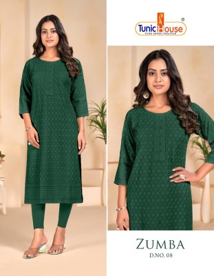 Tunic House by Zumba chikankari straight cut kurti  catalogue at wholesale price kurtis catalogs