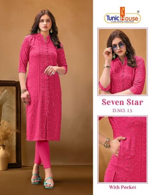  Tunic house new 7 star viscous sequence chikankari Kurti  wholesaler and supplier in India  Tunic house 