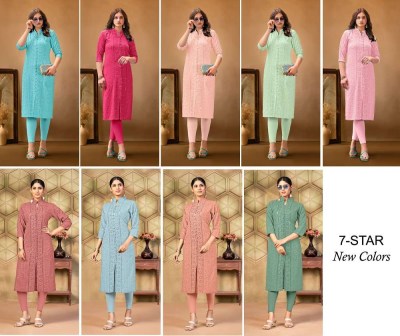  Tunic house new 7 star viscous sequence chikankari Kurti  wholesaler and supplier in India  kurtis catalogs