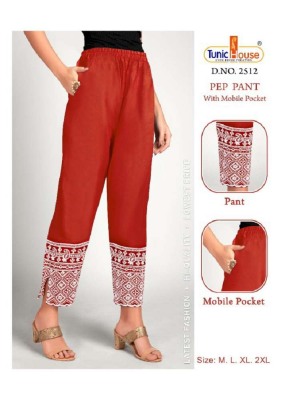 Tunic house new launch pep pant lucknowi chikan pant catalogue wholesale  bottom wear catalogs