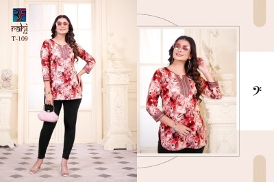 Tunic vol 1 by Rahi Heavy Cambric Cotton Fabric With Digital Prints tunic catalogue at low rate western wear catalogs