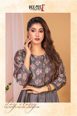 Twisha by Deecee Flared Long Zarna Silk Digital Printed  fancy Kurti collection at low price  kurtis catalogs