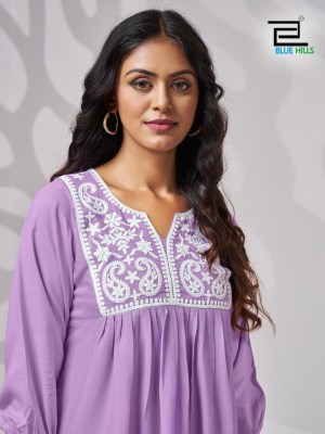 Universe by Blue hills reyon short top with embroidered western wear catalogue at amaviexpo western wear catalogs