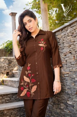 V Raaji Launched New Pic n Choose Concepts co ord set with machine work kurti and pant catalog at wholesale price kurtis catalogs