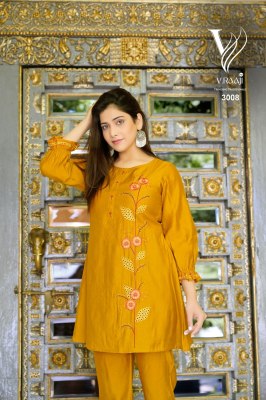 V Raaji Launched New Pic n Choose Concepts co ord set with machine work kurti and pant catalog at wholesale price kurtis catalogs