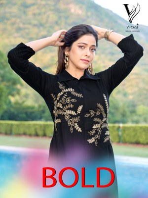 V Raaji Presents Bold Viscose Rayon Short Top Kurti catalogue wholesale price  Yami fashion