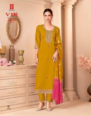 VIR Brand Aashi Vol 1 3-Piece Suit with Roman Pant And Fancy Chanderi Dupatta Wholesale Ethnic Wear kurti pant with dupatta Catalogs