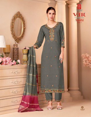 VIR Brand Aashi Vol 1 3-Piece Suit with Roman Pant And Fancy Chanderi Dupatta Wholesale Ethnic Wear kurti pant with dupatta Catalogs
