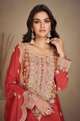 Vaani vol 3 by Gulkayra Designer Real Chinon Embroidered Sharara Suit with designer dupatta catalogue at low price fancy sharara suit Catalogs