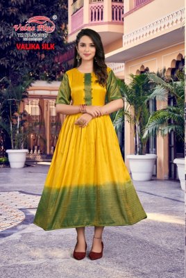 Valika silk by value plus fancy silk jaquared kurti catalogue  Value plus Kurti