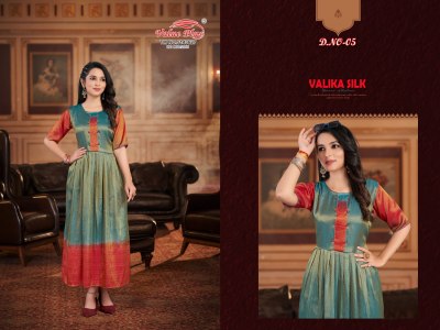 Valika silk by value plus fancy silk jaquared kurti catalogue  kurtis catalogs