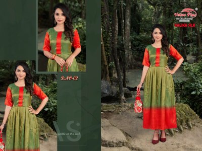 Valika silk by value plus fancy silk jaquared kurti catalogue  kurtis catalogs