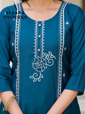 Valishka by afsana roman silk fancy straight kurti pant and dupatta catalogue  readymade suit catalogs