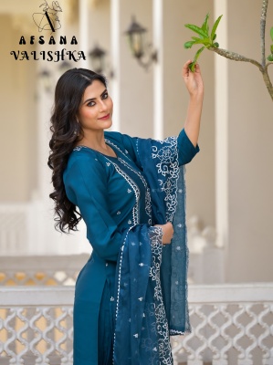 Valishka by afsana roman silk fancy straight kurti pant and dupatta catalogue  readymade suit catalogs