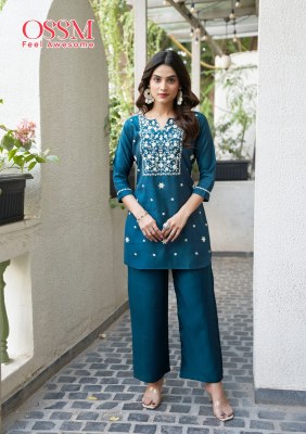 Vama Vol 2 by Ossm Heavy Embroidered short top and Palazzo pant collection at Affordable rate readymade suit catalogs