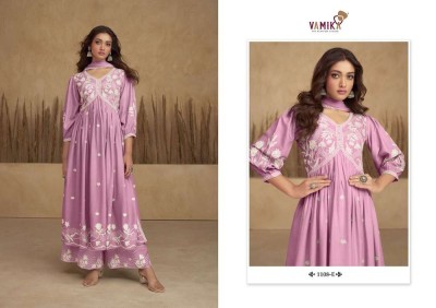 Vamika Aadhira vol 6 Design no 1108 a to 1108 e  Designer Nyra Style Embroidered Readymade catalogue wholesale  kurtis catalogs