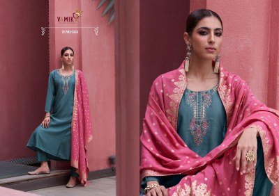 Vamika Liyana Festive Edition Silk Crepe Suit with Hand Embroidery And Vertican Silk With American Creap Bottom Jacquard Dupatta Wholesale kurtis catalogs