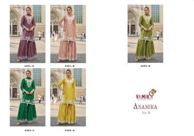 Vamika TM Anamika Vol 3  Heavy Chinon Suit Collection with Dupatta Wholesale readymade suits