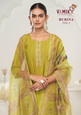 Vamika Tm Rubina Vol 1 Designer Roman Silk Suit Heavy Viscos Handwork Dress with Organza Dupatta Wholesale wholesale catalogs