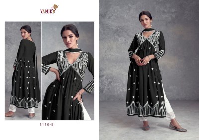 Vamika by Aadhira vol 8 pure embroidered nyra cut kurti bottom and dupatta catalogue  readymade suit catalogs