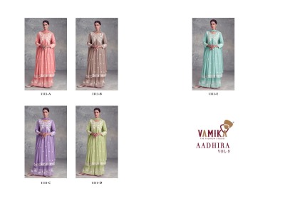 Vamika by Aadhira vol 9 designer embroidered georgette readymade Pakistani suit catalogue readymade suit catalogs