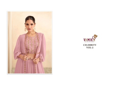 Vamika by Celebrity vol 2 pure BSY fiona designer lehenga choli with shrug catalogue at wholesale price lehenga choli catalogs