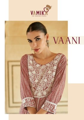 Vamika by Vaani designer neck embroidered fancy kurti with pant catalogue at low rate Vamika nx