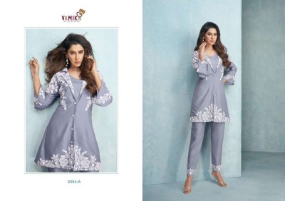 Vamika new veera silver Exclusive heavy rayon Thread work Kurti with pant set collection  kurtis catalogs