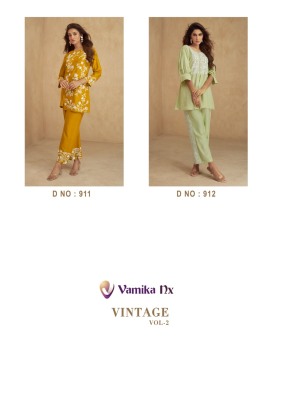 Vamika nx tm by Vintage vol 2 exclusive heavy reyon code set catalogue at wholesale price Size wise Combo Set