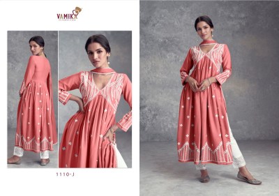 Vamika present Aadhira vol 8 gold designer nyra style embroidered top bottom and dupatta catalogue readymade suit catalogs