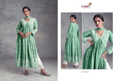 Vamika present Aadhira vol 8 gold designer nyra style embroidered top bottom and dupatta catalogue readymade suit catalogs