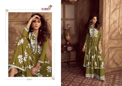 Vamika present Lakhnavi vol 4 heavy reyon embroidered readymade suit catalogue at wholesale price readymade suit catalogs